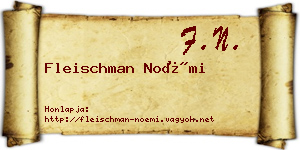 Fleischman Noémi névjegykártya